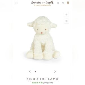 Bunnies By The Bay Kiddo the Lamb Soft Plush Stuffed Animal Easter Spring Stuffy